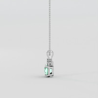 1.06 Ct. Green Beryl Pendant, 18K White Gold 3
