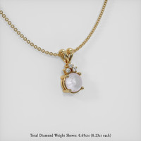 28.50 Ct. Grey Sapphire Pendant, 14K Yellow Gold 2