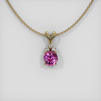2.07 Ct. Sapphire Pendant, 14K Yellow Gold 1