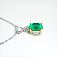3.19 Ct. Emerald Pendant, 18K Yellow & White 3