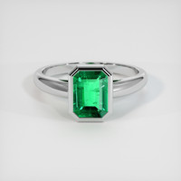 1.25 Ct. Emerald Ring, Platinum 950 1