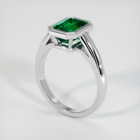2.10 Ct. Emerald Ring, Platinum 950 2
