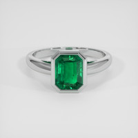 1.74 Ct. Emerald Ring, Platinum 950 1