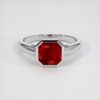 1.61 Ct. Ruby Ring, Platinum 950 1