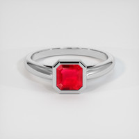 1.22 Ct. Ruby Ring, Platinum 950 1