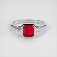 1.35 Ct. Ruby Ring, Platinum 950 1