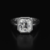 3.99 Ct. White Sapphire Ring, Platinum 950 1
