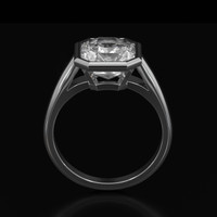 3.99 Ct. White Sapphire Ring, Platinum 950 3