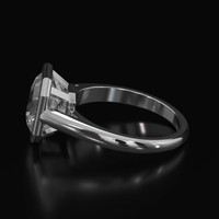 3.99 Ct. White Sapphire Ring, Platinum 950 4