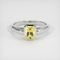 0.88 Ct. Yellow Sapphire Ring, Platinum 950 1