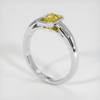 0.88 Ct. Yellow Sapphire Ring, Platinum 950 2