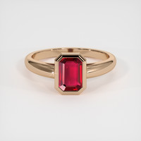 1.02 Ct. Ruby Ring, 14K Rose Gold 1