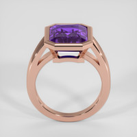 5.55 Ct. Purple Amethyst Ring, 18K Rose Gold 3