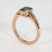 0.93 Ct. Green Sapphire Ring, 18K Rose Gold 2