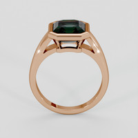 3.56 Ct. Bluish Green Sapphire Ring, 18K Rose Gold 3