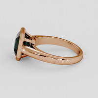 3.56 Ct. Bluish Green Sapphire Ring, 18K Rose Gold 4