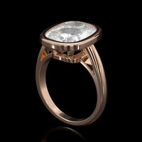 7.79 Ct. White Sapphire Ring, 18K Rose Gold 2