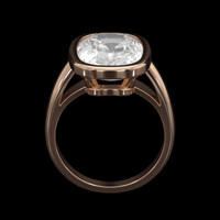 7.79 Ct. White Sapphire Ring, 18K Rose Gold 3