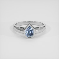 1.10 Ct. Blue Sapphire Ring, 10K White Gold 1
