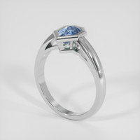 1.10 Ct. Blue Sapphire Ring, 10K White Gold 2