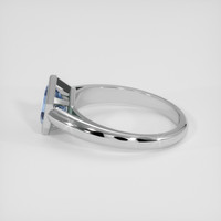 1.10 Ct. Blue Sapphire Ring, 14K White Gold 4