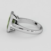2.97 Ct. Green Sapphire Ring, 14K White Gold 4