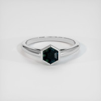 1.08 Ct. Sapphire Ring, 14K White Gold 1