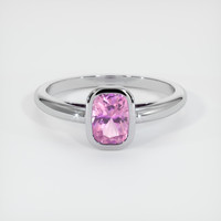 1.05 Ct. Pinkish Purple Sapphire Ring, 14K White Gold 1