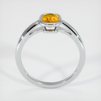 1.29 Ct. Yellowish Orange Sapphire Ring, 14K White Gold 3