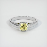 1.03 Ct. Yellow Sapphire Ring, 14K White Gold 1