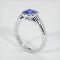 1.73 Ct. Blue Sapphire Ring, 18K White Gold 2