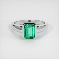 2.02 Ct. Emerald Ring, 18K White Gold 1