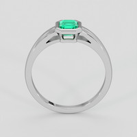 1.00 Ct. Emerald Ring, 18K White Gold 3