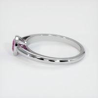 0.73 Ct. Pinkish Purple Sapphire Ring, 18K White Gold 4