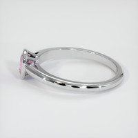 0.62 Ct. Pink Sapphire Ring, 18K White Gold 4