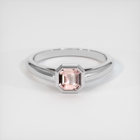 0.56 Ct. Sapphire Ring, 18K White Gold 1