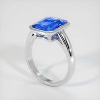 7.32 Ct. Bi Color Sapphire Ring, 18K White Gold 2