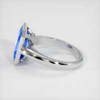 7.32 Ct. Bi Color Sapphire Ring, 18K White Gold 4