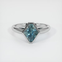 2.40 Ct. Sapphire Ring, 18K White Gold 1