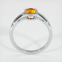 1.14 Ct. Orange Sapphire Ring, 18K White Gold 3