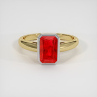 2.81 Ct. Ruby Ring, 14K White & Yellow 1