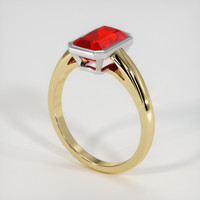 2.81 Ct. Ruby Ring, 14K White & Yellow 2