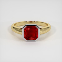 1.61 Ct. Ruby Ring, 14K White & Yellow 1