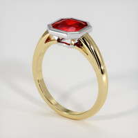 1.61 Ct. Ruby Ring, 14K White & Yellow 2