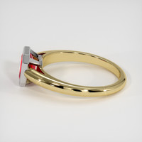 1.22 Ct. Ruby Ring, 14K White & Yellow 4