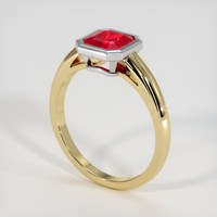 1.35 Ct. Ruby Ring, 14K White & Yellow 2