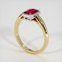 1.02 Ct. Ruby Ring, 14K White & Yellow 2