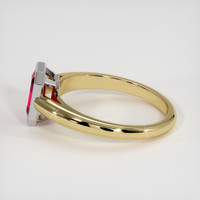 1.02 Ct. Ruby Ring, 14K White & Yellow 4