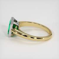 1.25 Ct. Emerald Ring, 18K White & Yellow 4