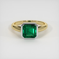 2.52 Ct. Emerald Ring, 18K White & Yellow 1